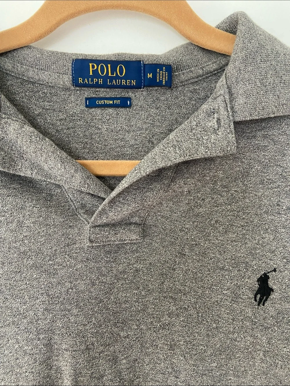 Polo by Ralph Lauren Heather Gray Short-Sleeve Polo with Navy Pony